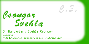 csongor svehla business card